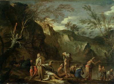 El Bautismo de Cristo de Salvator Rosa